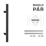 KLAMKA MP kod K00 Ø 30 mm UN (BS - Czarny mat) - para - MP BS (czarny matowy)