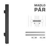 KLAMKA MP kod K31 25x25 mm UN - para (BS - Czarny mat) - MP BS (czarny matowy)