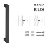 KLAMKA MP kod K02K 25x25 mm SP - szt. (BS - Czarny mat) - MP BS (czarny matowy)