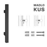 KLAMKA MP kod K31 25x25 mm SP - szt. (BS - Czarny mat) - MP BS (czarny matowy)