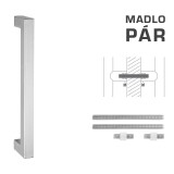 KLAMKA kod MP K02K 25x25 mm UN - para (BN - stal nierdzewna szczotkowana) - MP BN (stal nierdzewna szczotkowana)