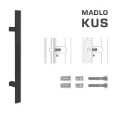 KLAMKA MP kod K41S 40x10 mm SP - szt. (BS - Czarny mat) - MP BS (czarny matowy)