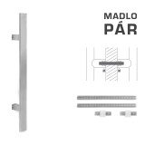 KLAMKA kod MP K41S 40x10 mm UN - para (BN - stal nierdzewna szczotkowana) - MP BN (stal nierdzewna szczotkowana)