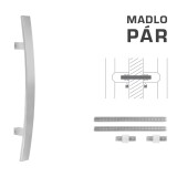 KLAMKA kod MP K41C 40x10 mm UN - para (BN - stal nierdzewna szczotkowana) - MP BN (stal nierdzewna szczotkowana)