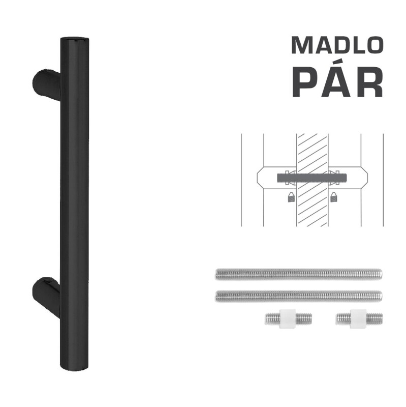 MP FT - UCHWYT kod K00 Ø 25 mm UN (BS - Czarny mat) - para