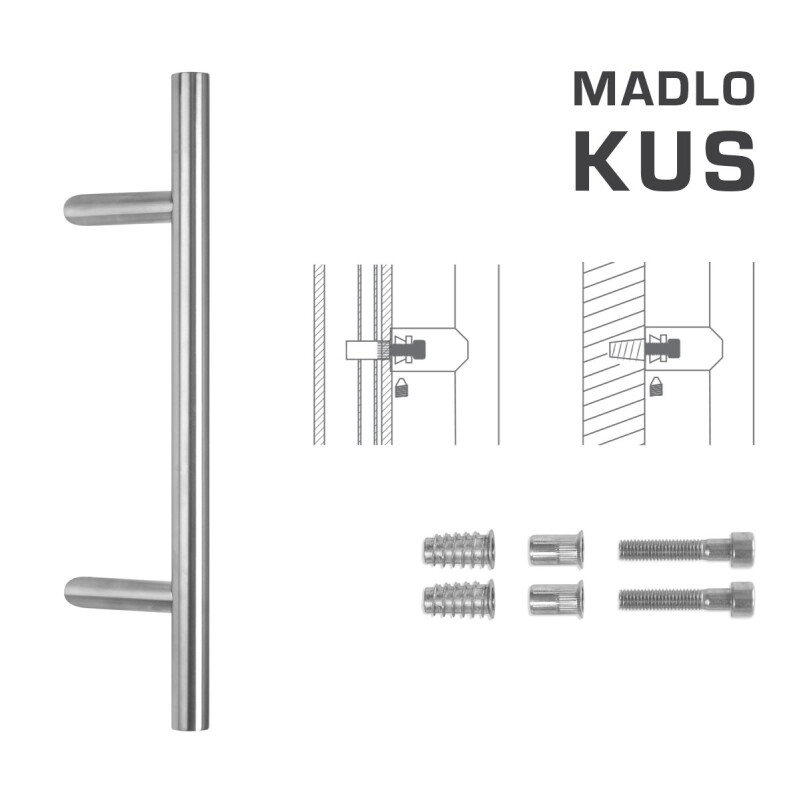 KLAMKA kod MP K10 Ø 30 mm SP - szt. (BN - stal nierdzewna szczotkowana)