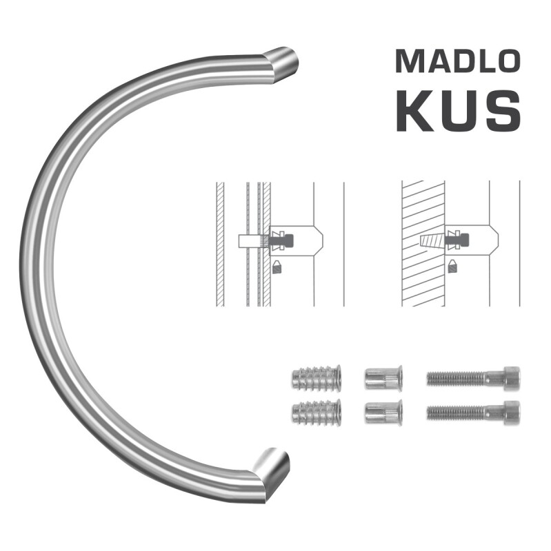 KLAMKA kod MP K16 Ø 30 mm SP - szt. (BN - stal nierdzewna szczotkowana)