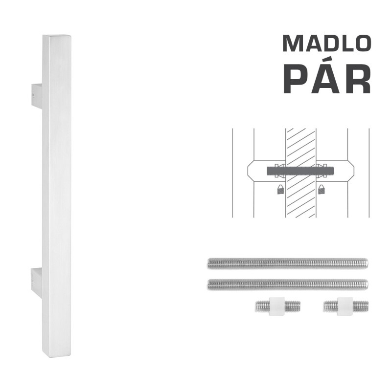 KLAMKA MP kod K31 25x25 mm UN - para (WS - Biały mat)