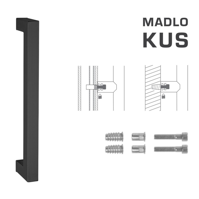 KLAMKA MP kod K02K 25x25 mm SP - szt. (BS - Czarny mat)