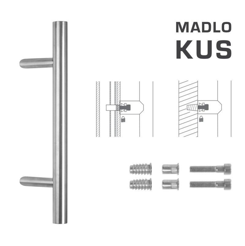 KLAMKA kod MP K10 Ø 35 mm SP - szt. (BN - stal nierdzewna szczotkowana)