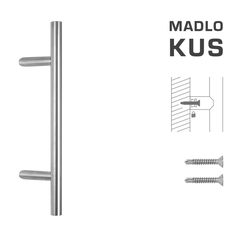 KLAMKA kod MP K10 Ø 30 mm ST - szt. (BN - stal nierdzewna szczotkowana)