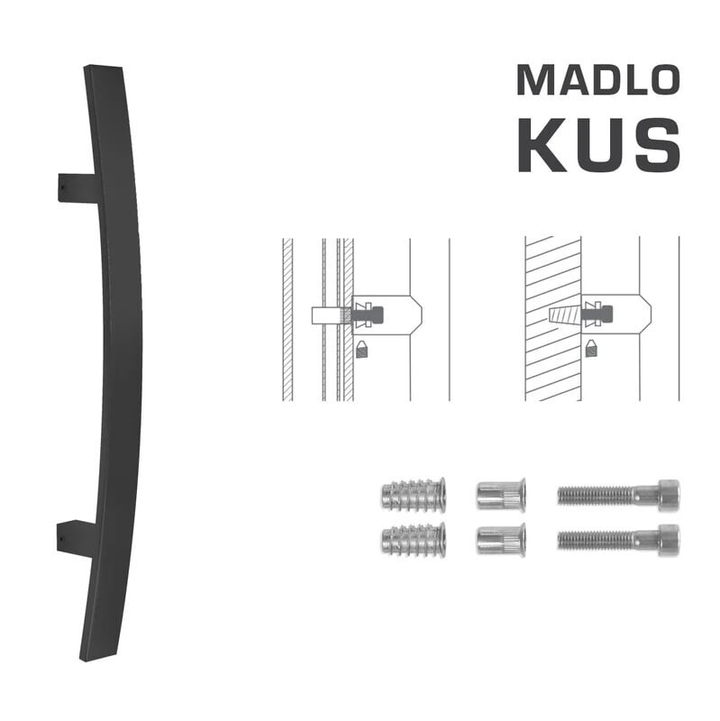 KLAMKA MP kod K41C 40x10 mm SP - szt. (BS - Czarny mat)