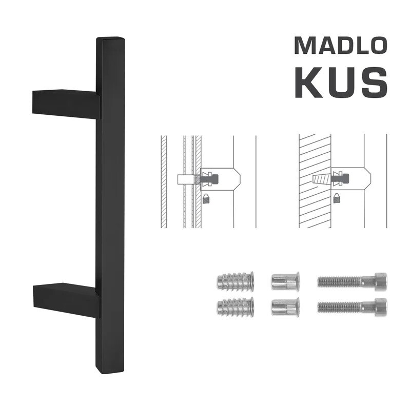 KLAMKA MP kod K31Z 25x25 mm SP - szt. (BS - Czarny mat)