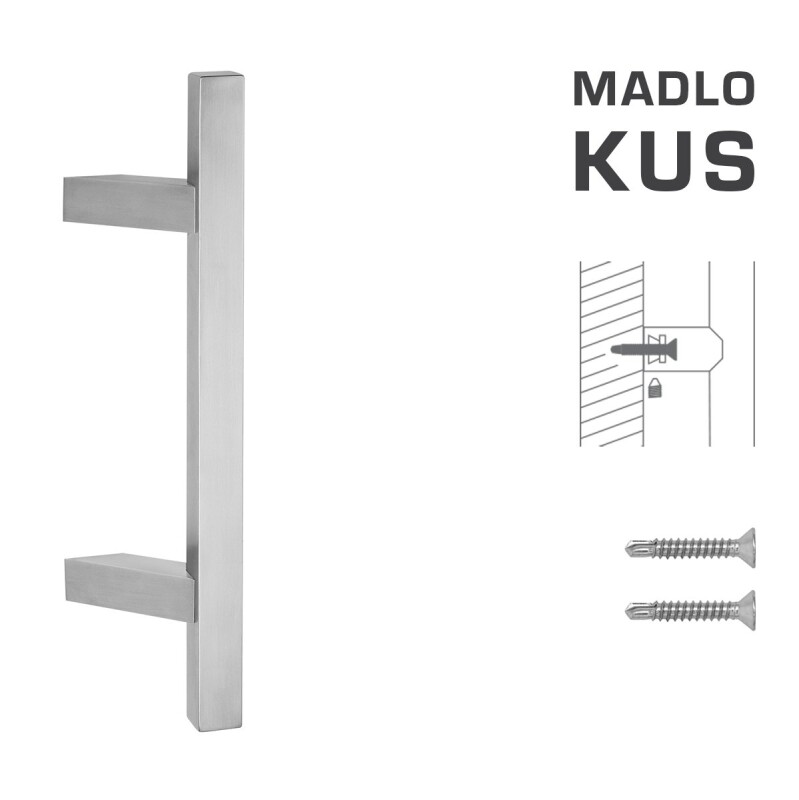 KLAMKA kod MP K31Z 25x25 mm ST - szt. (BN - stal nierdzewna szczotkowana)