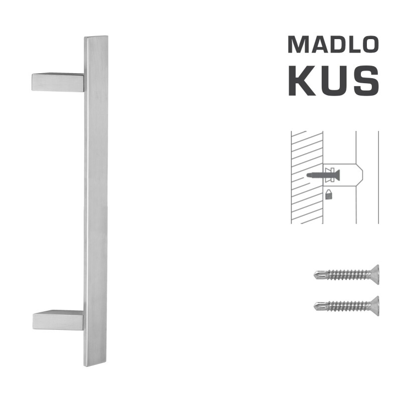 KLAMKA kod MP K41Z 40x10 mm ST - szt. (BN - stal nierdzewna szczotkowana)