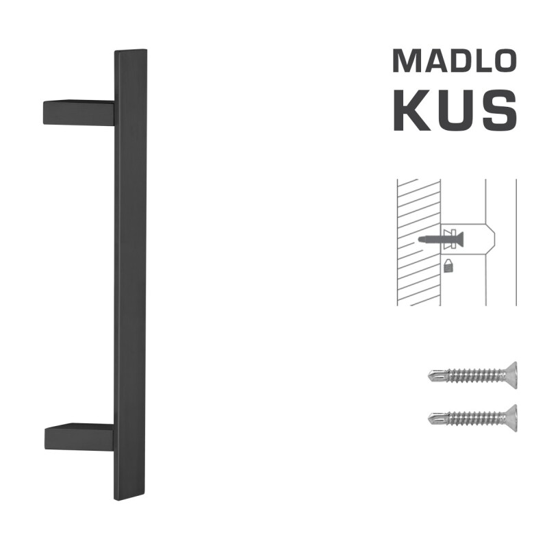 KLAMKA kod MP K41Z 40x10 mm ST - szt. (BS - Czarny mat)