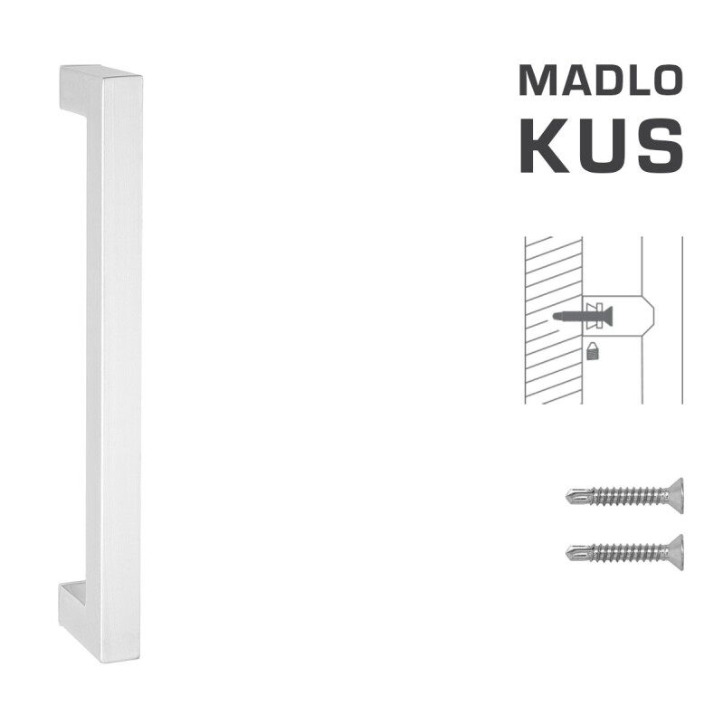 KLAMKA kod MP K02K 25x25 mm ST - szt. (BN - stal nierdzewna szczotkowana)