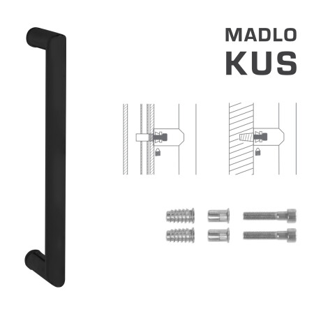 KLAMKA MP kod K02 Ø 25 mm SP (BS - Czarny mat) - szt