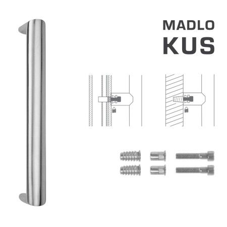 MP FT - UCHWYT kod K40 40x20 mm SP (BN - Stal nierdzewna szczotkowana) - szt.