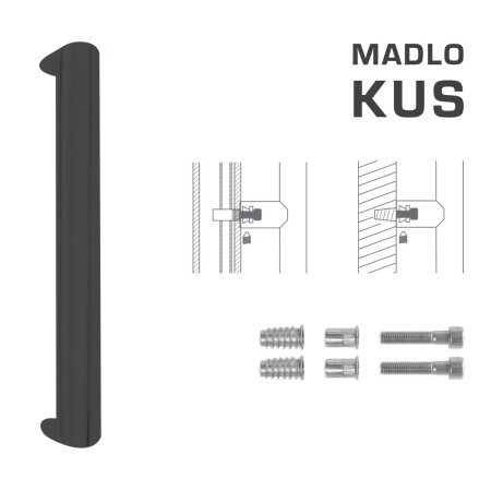 MP FT - UCHWYT kod K40 40x20 mm SP (BS - Czarny mat) - szt.