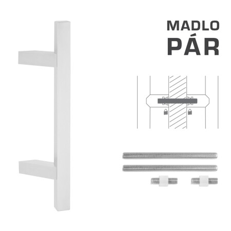 KLAMKA MP kod K31Z 25x25 mm UN - para (WS - Biały mat)