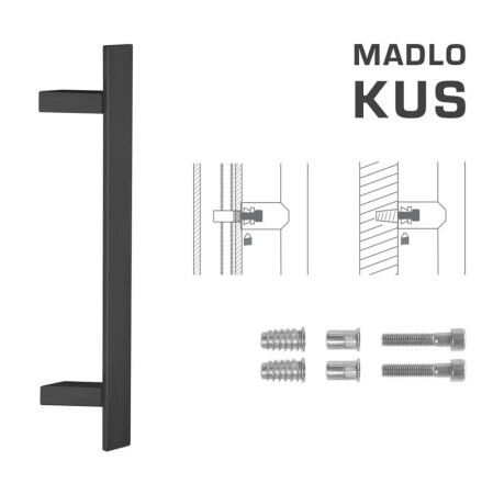 KLAMKA MP kod K41Z 40x10 mm SP - szt. (BS - Czarny mat)