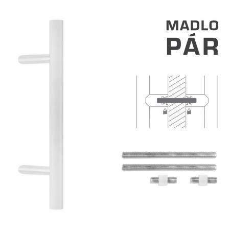 KLAMKA kod MP K10 Ø 35 mm UN - para (WS - Biały mat)