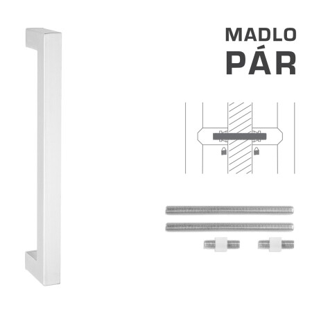 KLAMKA kod MP K02K 25x25 mm UN - para (WS - Biały mat)