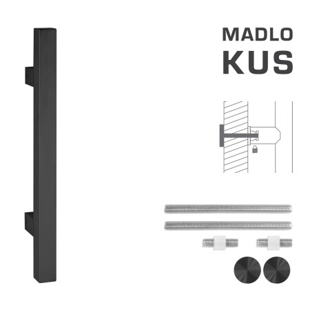 KLAMKA MP kod K31 25x25 mm UN - szt. (BS - Czarny mat)