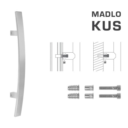 KLAMKA kod MP K41C 40x10 mm SP - szt. (BN - stal nierdzewna szczotkowana)