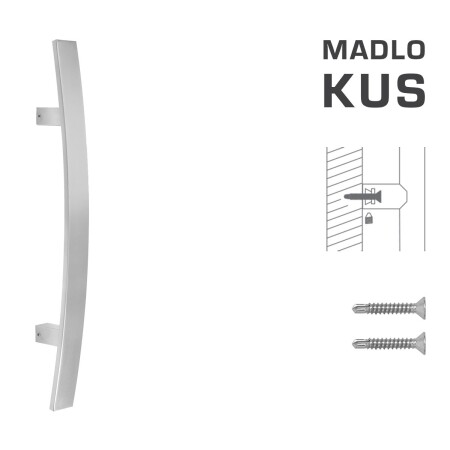 KLAMKA kod MP K41C 40x10 mm ST - szt. (BN - stal nierdzewna szczotkowana)