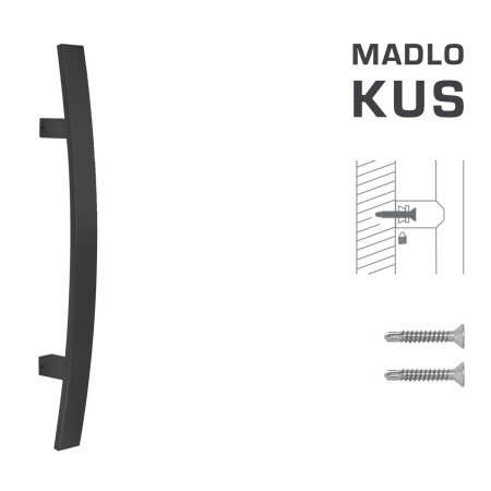 KLAMKA kod MP K41C 40x10 mm ST - szt. (BS - Czarny mat)