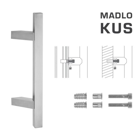 KLAMKA MP kod K31Z 25x25 mm SP - szt. (BN - Stal nierdzewna szczotkowana)