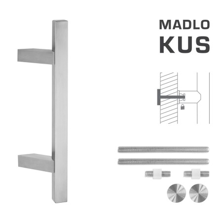 KLAMKA kod MP K31Z 25x25 mm UN - szt. (BN - stal nierdzewna szczotkowana)