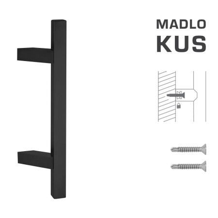 KLAMKA kod MP K31Z 25x25 mm ST - szt. (BS - Czarny mat)