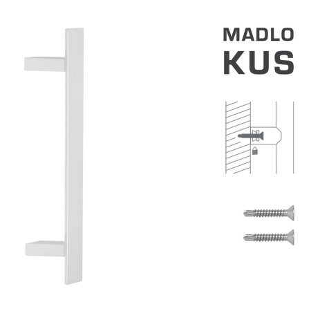 KLAMKA kod MP K41Z 40x10 mm ST - szt. (WS - Biały mat)