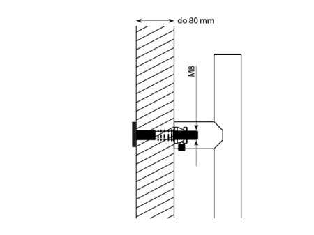 MP Materiał mocowania WA/C szt. DREWNO, PCV, AL (srebrny)