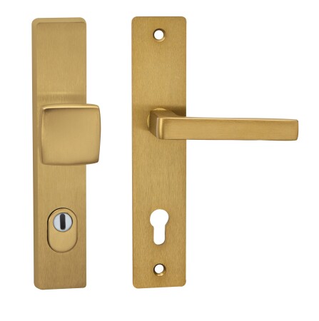 Okucie zabezpieczające COBRA TOWER z pokrywą i kwadratowym uchwytem (F4 - anodowane na brązowo)