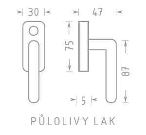 Okucia okienne ACT lakier półoliwkowy (PATYNA)