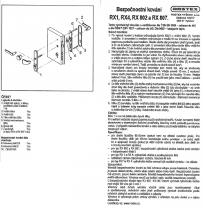 Okucia zabezpieczające ROSTEX BK RX 802-50 EXCLUSIVE (CHROMOWANA STAL NIERDZEWNA)