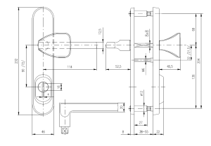 Okucia zabezpieczające ROSTEX BK 802/O BRIT (STAL NIERDZEWNA MAT TITAN)