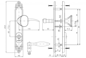 Okucia zabezpieczające ROSTEX BK R1 ORNAMENTAL (TITAN GOLD)