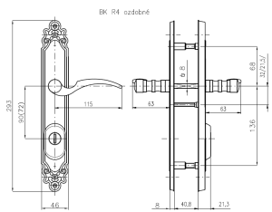 Okucia zabezpieczające ROSTEX BK R4 ORNAMENTAL (TITAN GOLD)