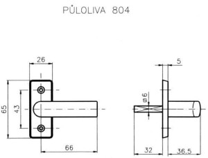 Okno półoliwkowe ROSTEX 804 (CHROMOWANA STAL NIERDZEWNA)