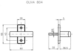 Oliwka okienna ROSTEX 804 (CHROMOWANA STAL NIERDZEWNA)