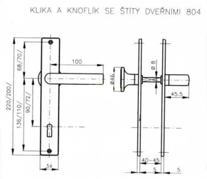 Okucia budowlane ROSTEX 804 (BŁYSZCZĄCY CHROM - STAL NIERDZEWNA)