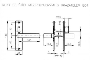 Okucia budowlane międzypomieszczeniowe ROSTEX 804 (BŁYSZCZĄCY CHROM - STAL NIERDZEWNA)