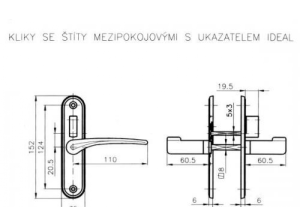 Okucia do drzwi wewnętrznych ROSTEX IDEAL (CHROMOWANA STAL NIERDZEWNA)