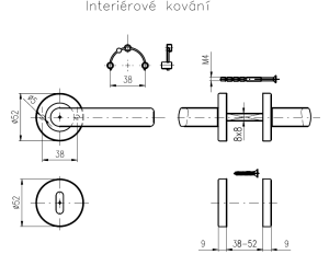 Okucia drzwiowe ROSTEX VIGO (STAL NIERDZEWNA MATOWA)