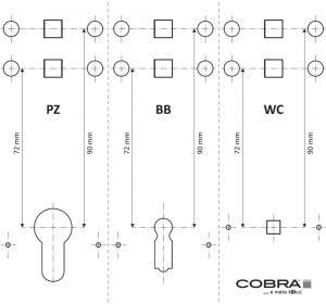 Okucia drzwiowe COBRA ELEGANT (OFS - brąz szczotkowany)